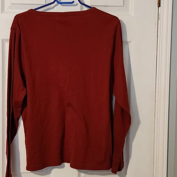 Penmans Women's Red Long Sleeve Shirt, XL - Picture 3 of 5